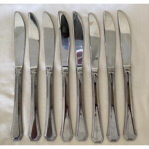 8 RICHMONT Stanley Roberts Rogers Stainless Steel Dinner Knives Korea 8.5"